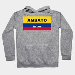 Ambato City in Ecuadorian Flag Colors Hoodie